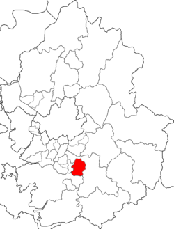 Map of Gyeonggi highlighting Giheung-gu.