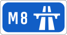 M8 motorway shield}}