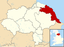 Scarborough shown within North Yorkshire