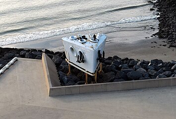 HMS Vindictive memorial in Ostend at its new location