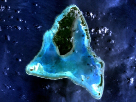 Image satellite d'Aitutaki,