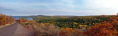 Michigan's Brockway Mountain Drive in the fall