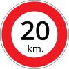 Speed limit 20 km/h