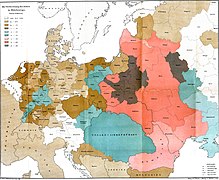 Les Juifs d'Europe Centrale en 1881 d'après Richard Andree[4]