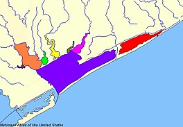 Map of Matagorda Bay