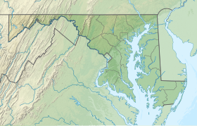 Map showing the location of Cunningham Falls State Park