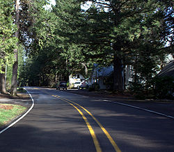 Road and structures in Rainbow