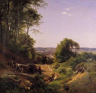 P.C. Skovgaard, Udsigt over Vejle, 1852