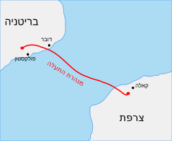 מפת מיקום המנהרה