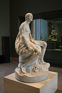 Voltaire nu, Paris, musée du Louvre.