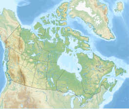 Map showing the location of Crowfoot Glacier