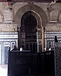 The mausoleum chamber of Sultan Qaytbay, with mihrab visible (photo from 2006, before recent restorations)