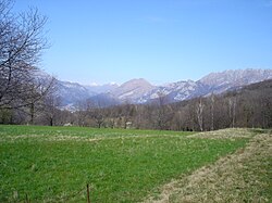 Vista delle Prealpi, tra i quali (ultimo a destra) il Resegone