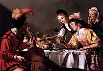 Kontzertua, Gerrit van Honthorst. 1626-1630