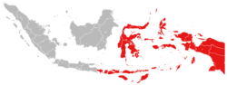 Location of Indonesia Timur