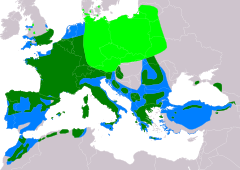 Distribución de Regulus ignicapilla