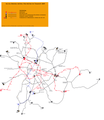 Brüsseler Straßenbahnnetz des Jahres 2009 mit Darstellung der geplanten Erweiterungen