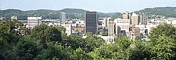 Downtown Charleston, West Virginia in August 1992.