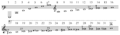 Harmoniques sur le do, du 1er (fondamental) au 32e harmonique (cinq octaves plus haut). La notation utilisée est basée sur la notation dénommée « intonation juste étendue » de Ben Johnston.