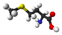 ▵ Molecuulmodel van L-methionine