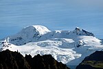 Glacier covering the mountains