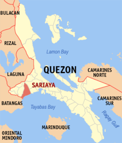 Peta Quezon dengan Sariaya dipaparkan