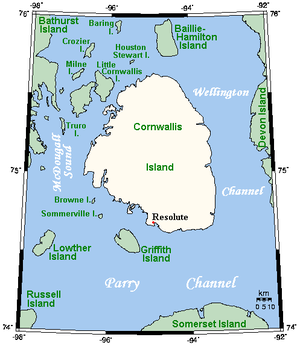 Der McDougall-Sund im Westen von Cornwallis Island