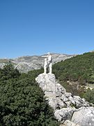 Monumento al guardabosques en Málaga, España.