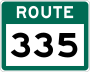 Route 335 marker