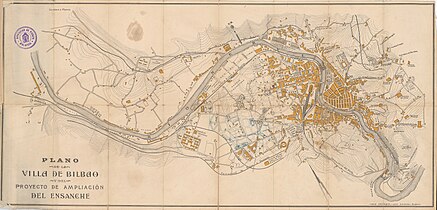 1903an eraikitakoa. Bertan ikusten da nola planifikazioak Indautxun zeuden hainbat txalet suntsituko zituen.