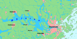 Mälaren, den tredje største innsjøen i Sverige.