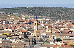 View of Los Navalmorales from east of the town.