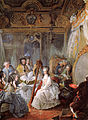 Jean-Baptiste André Gautier-Dagoty, Madame de Vismes faisant la lecture à la reine (1777), château de Versailles.