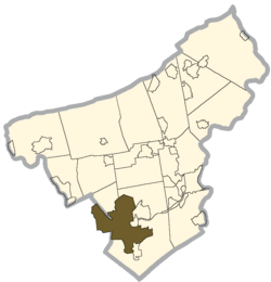 Location in Lehigh and Northampton Counties, پنسیلوانیا ایالتی