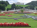 View from Great Parterre towards the Gloriette (app. towards South).