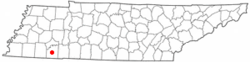 Location of Selmer, Tennessee