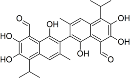 Structuurformule van gossypol