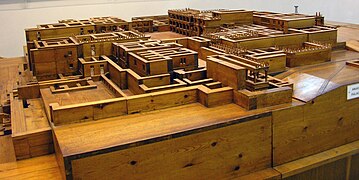 Maquette du palais de Knossos dans son état final. Musée archéologique d'Héraklion.