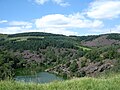 Paysage près du lac du barrage de Couzon, Loire (France)