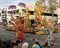 Image 29Wonderful Indonesia floral float, depicting wayang golek wooden puppet in Pasadena Rose Parade 2013. (from Tourism in Indonesia)