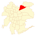 Location in Santiago of Chile