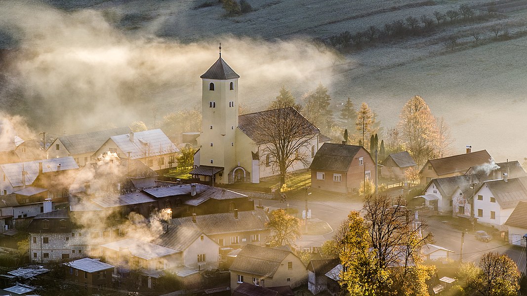 Slovakia: The Church of St. Vavrinec is a Roman Catholic church in Zliechov, Ilava district. The Gothic building is from the second half of the 14th century.