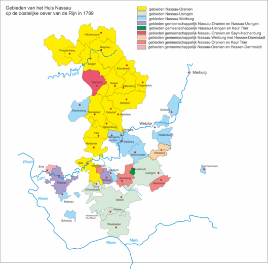 House of Nassau Lands in in and around Nassau in 1789