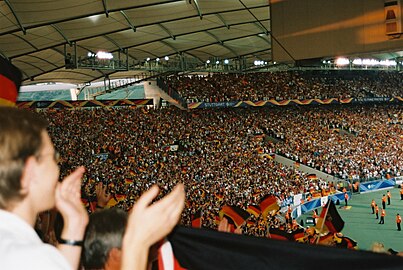 Supporters célébrant la troisième place