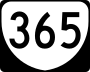 State Route 365 marker