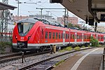 A Class 1440 train leaving Hauptbahnhof towards Ansbach