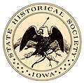 Sello original de la Sociedad Histórica del Estado de Iowa, (1857)