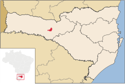 Localização de Catanduvas em Santa Catarina