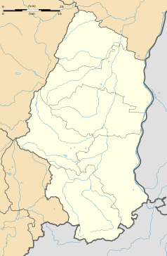 Mapa konturowa Górnego Renu, po lewej znajduje się punkt z opisem „Kirchberg”