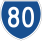 State Route 80 marker